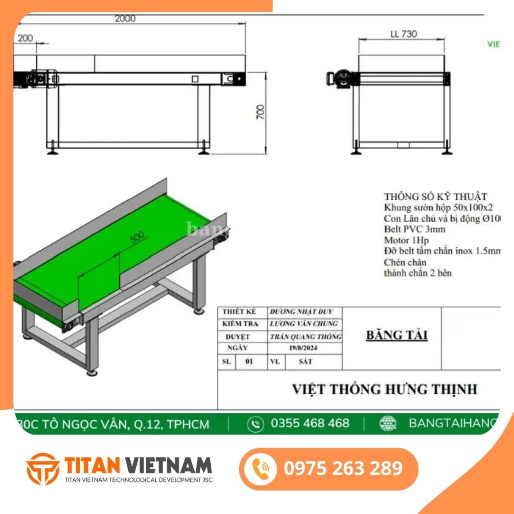 Cấu tạo băng tải